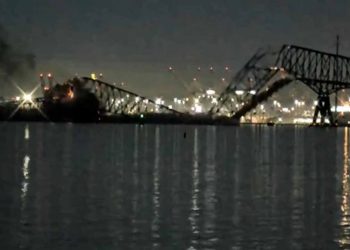 Major bridge collapses in Baltimore after cargo ship rams into pylon