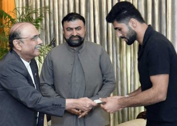 President Awards Rs100 Million to Shahzaib Khan for Winning World Karate Combat Championship