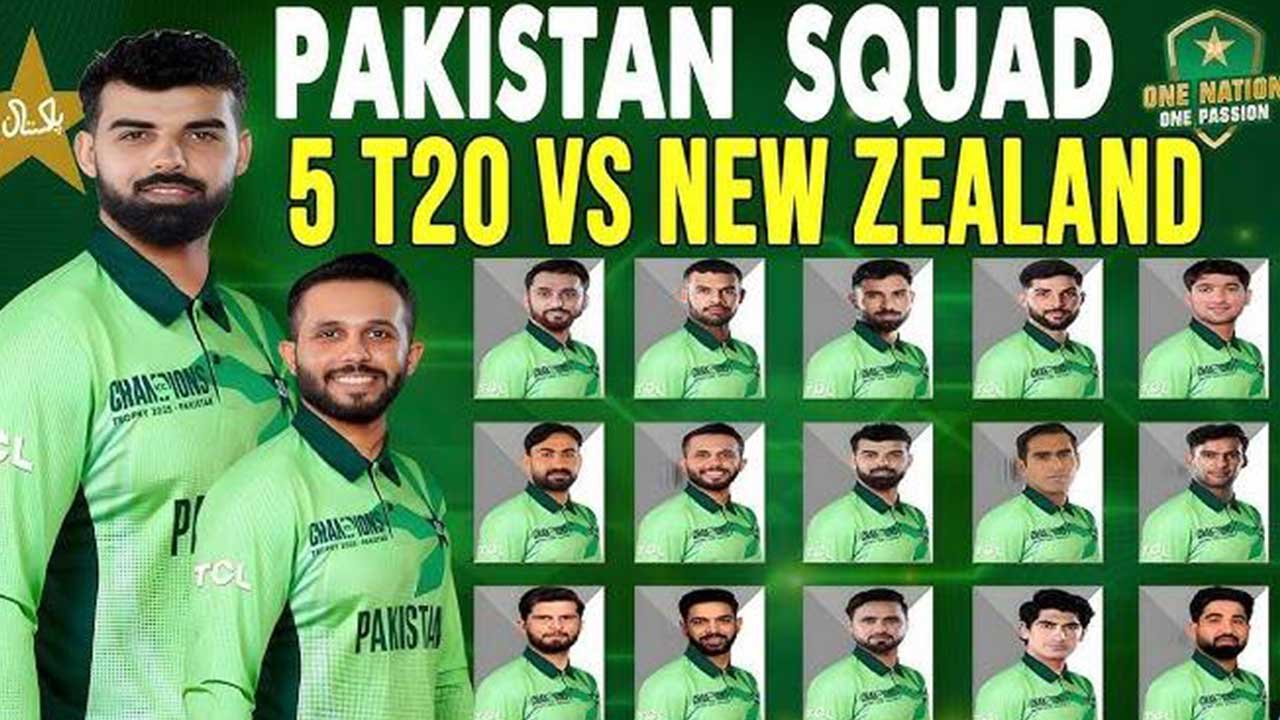 Pakistan Cricket Team Leaves for New Zealand T20 Series