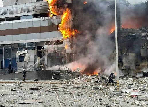 Russia Unleashes Massive Missile and Drone Barrage on Ukrainian Cities, Killing at Least Eight