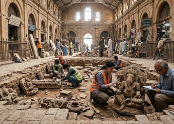 Ancient Statues Discovered While Restoring Karachi’s Lee Market