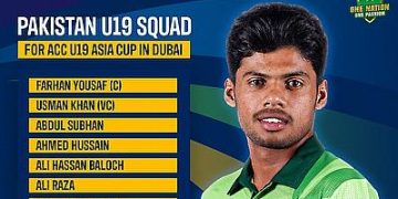 Farhan Yousuf under19 Asia cup captain