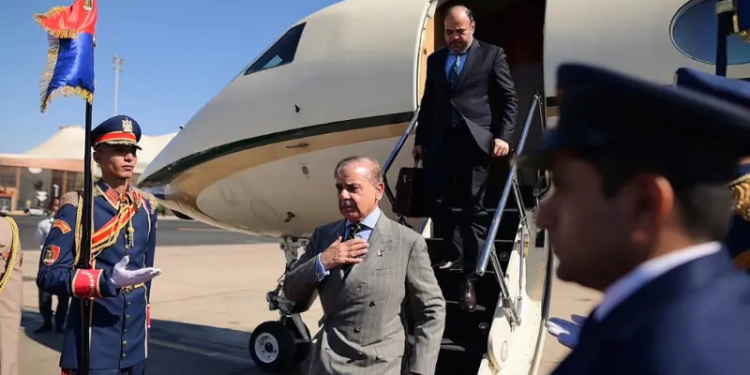 PM Shehbaz arrives in egypt Jpg