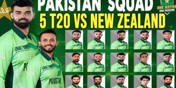 Pakistan Cricket Team Leaves for New Zealand T20 Series