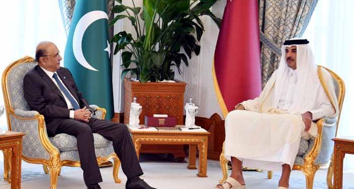 Zardari and Qatari Emir