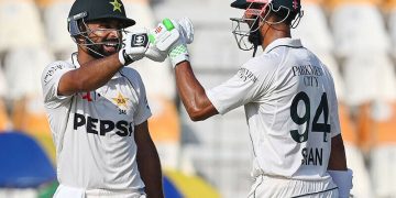 shan masood pak vs sa test