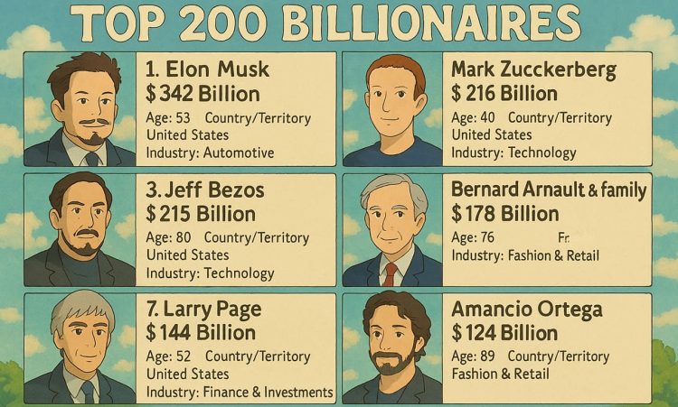 Forbes World’s Billionaires List 2025: The Top 200